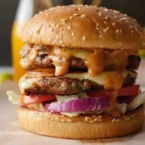 Juicy Beef Burger with Double Patty