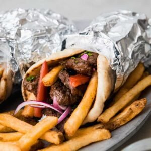 BEEF WRAP WITH FRIES